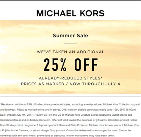 michael kors birthday code.